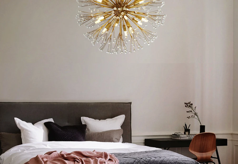 brass chandelier crystal